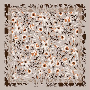70x70cm Polyester Satin <b>Square</b> <b>Scarf</b> Floral Print Neck <b>Scarves</b> for Women Spring Summer Autumn Daily All-match - Product Image 1