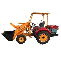 Multifunktionaler Traktor Landwirtschaftlicher Kleintraktor Kompakter Mini 4x4 Traktor mit Elektrostarter und Frontlader