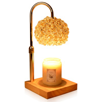 Lampe chauffe-cire électrique vintage de luxe en cristal, design nid d'oiseau, à intensité variable, pour bougies et aromathérapie, pour la décoration intérieure