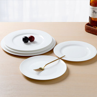 Assiette à dîner en mélamine haut de gamme pour restaurant commercial, logo personnalisé et motifs imprimés, assiette ronde jetable