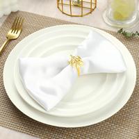 Anneau de serviette en alliage d'or, d'argent et de zinc, moderne, écologique, durable, en stock, pour la décoration de table, mariage, fête, banquet, hôtel