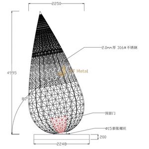 Escultura de Acero Inoxidable 304 con Diseño Art Deco Personalizado ANW904 para Diseño de Interiores y Proyectos de Ingeniería de Aniversario - Product Image 5