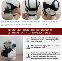 Masque à gaz demi-visage 2026 pour usine, respirateur chimique CE, masque en silicone, masque à joint en silicone