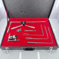 Rétracteur hépatique laparoscopique Martin Arm Nathanson Set, manuel, pour chirurgie générale, réutilisable, complet avec boîte en bois