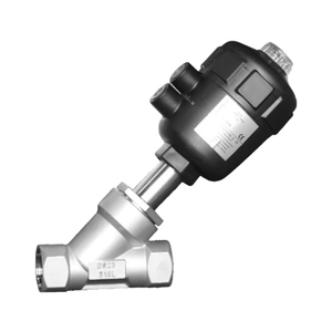 Schweiß klemm gewinde Edelstahl Pneumatisches Winkels itz ventil Dn25 Pn16 Sanitär Y Typ rechtwinkliges Sitz ventil - Product Image 4