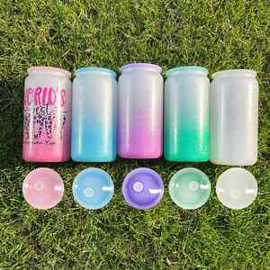 Couvre-bocaux à double paroi en verre sans BPA, écologiques, anti-moisissure, avec logo personnalisé, colorés, à visser, pour gobelet de voyage de 16 oz - Product Image 4