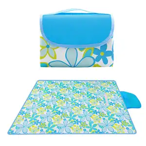 XingHeng Outdoor Portable Sand-proof Waterproof Camping Beach Blanket Beach Accessories Foldable Printed Picnic Beach Mat