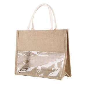 Bolsa de Yute para Compras, Unisex, Moderna, de Fibra Natural, con Dos Asas Resistentes, Diseño Abierto, Gran Capacidad - Product Image 2