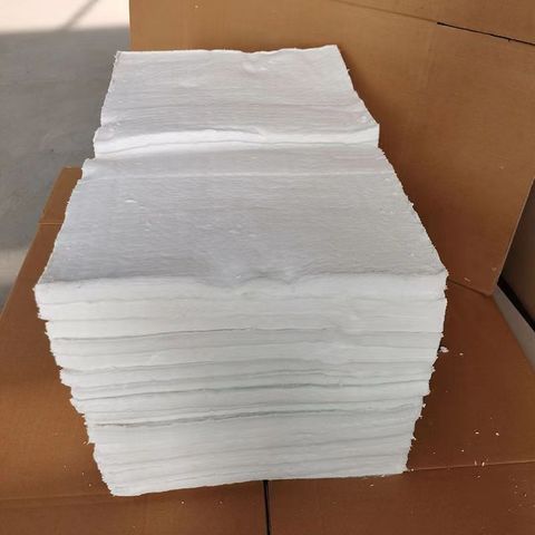 Ceramic Fiber Blanket Cotton Abrasion-Resistant Silicone Coated Brocade Fabric Insulation Heat Resistance Slag Retention Sheet