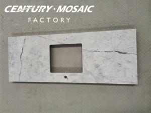 Centurymosaic - Encimera de Mármol Natural Blanco Carrara de Lujo, Pulido, para Baño, Cocina, Hotel, Decoración de Villas - Product Image 2