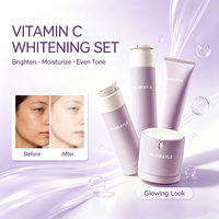 MURRAYLE Kit de Soins Éclaircissants et Rajeunissants à la Vitamine C et aux Herbes, Anti-rides, Hydratant et Illuminateur, à l'Acide Hyaluronique
