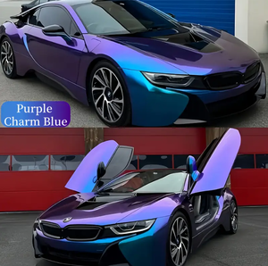Pellicola Adesiva in PVC Carlise Elettrica Viola Blu Cangiante per Protezione Carrozzeria Auto, Garanzia 1 Anno - Product Image 2