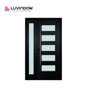 Portes <span class=keywords><strong>d</strong></span>'<span class=keywords><strong>entrée</strong></span> pivotantes en aluminium à grande <span class=keywords><strong>ouverture</strong></span> et à stabilité structurelle pour les entrées résidentielles de luxe - Product Image 3