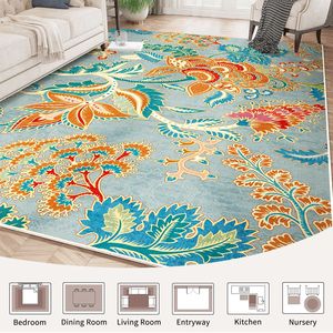 Alfombra de poliéster impresa, rectangular, lavable y resistente a las manchas, para sala de estar y dormitorio - Product Image 2