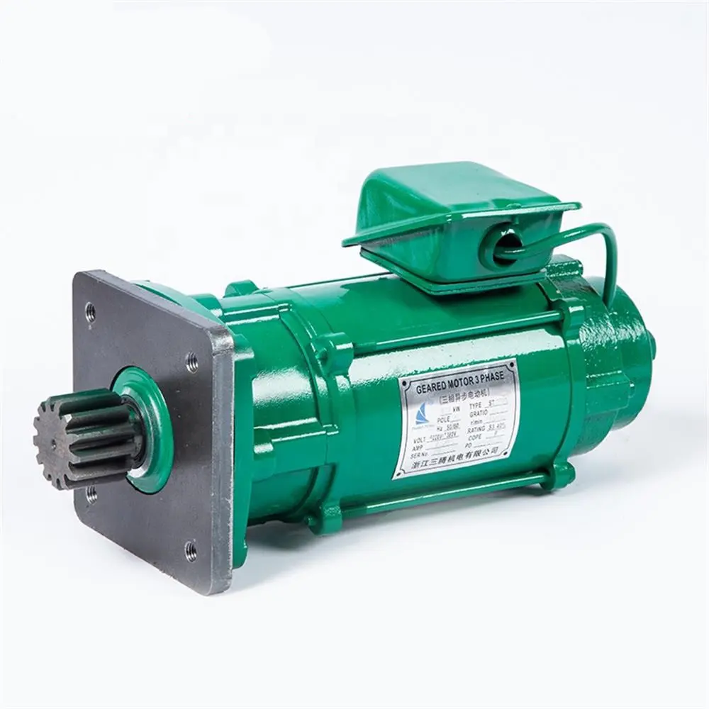 Three-in-one high torque ac motor of crane three-phase asynchronous motor trolley geared motor