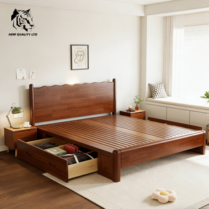 china wholesale <b>cheap</b> price customized huge stock eco-friendly 1.8m king bed newest designbedroom furniture wood king bed <b>frame</b> - Product Image 6