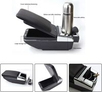 Boîte d'accoudoir central de voiture boîte de rangement de Console centrale de voiture accoudoir intégré lumière LED pour Suzuki Swift 2005-2019
