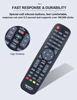 Télécommande universelle de clonage à code fixe HUAYU RM-L1535 pour téléviseurs intelligents Haier Android LCD LED, 4 boutons, portée de 10 m