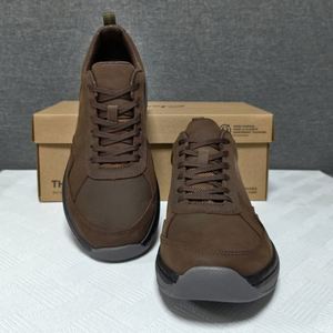 Coffee Color Matte Genuine Leather Casual Sports Shoes with Plush Lining and Rubber Midsole - Product Image 3