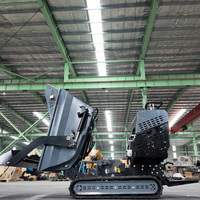 Promotion : Mini-dumper sur chenilles CE Loncin à moteur essence, avec benne basculante hydraulique, pour travaux de jardinage et de construction