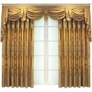 Rideau d'ombrage de fenêtre européen, salon balcon villa doré fenêtre rideau tête transfrontalière - Product Image 5