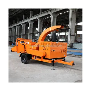 Feeding chain plate type dry and wet wood chipper diesel wood chipper vineyard mobile wood chipper