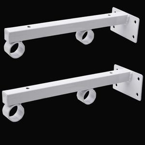 Juwoya Wall Mount <b>Shelf</b> Bracket With <b>Pipe</b> Rings Cold Rolled Steel Triangular Support For Shelving Units - Product Image 2
