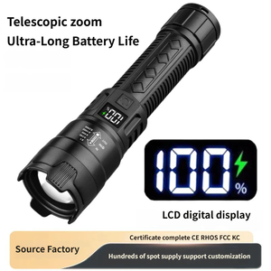 Đèn pin cầm tay có thể sạc lại độ sáng cao xuyên biên giới Tuổi thọ pin dài ngoài trời Đèn pin chống nước tầm xa được xếp hạng IP20 - Product Image 2
