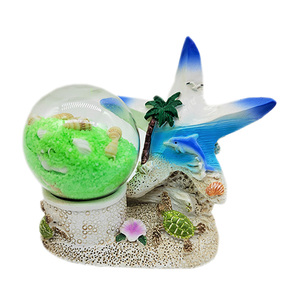 Résine personnalisée océan été plage Souvenir coquillage sable <span class=keywords><strong>espagne</strong></span> île Minorque aimant bouteille de sable paillettes boule d'eau boule à neige - Product Image 1