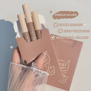 Maxfine <span class=keywords><strong>Set</strong></span> Lipstik Matte untuk Anak, <span class=keywords><strong>Set</strong></span> Lipstik Cair Matte Kualitas Tinggi 5 Potong untuk Anak - Product Image 5
