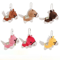 Portachiavi Peluche Cavallo Portafortuna con Stampa Dollaro, Giocattolo Motivazionale Creativo, Ornamento Divertente per Attirare la Ricchezza, OEM