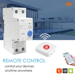 ZigBee DinレールサーキットブレーカースマートタイマースイッチリレーリモコンBy Tuya With Smart Home Voice Alexa Google Home 2P