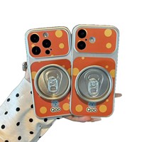 Étui de téléphone créatif avec support, compatible avec iPhone 17 et Apple 15 - Protection intégrale contre les chutes
