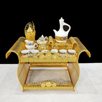 Ensemble de bougeoirs arabes du Moyen-Orient populaires, de luxe, haut de gamme, pour la maison, ornement de table basse en métal, Bernice Fin