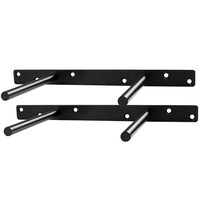 Étagère murale dissimulée à double T invisible pour rangement de supports et armoires, avec système de fixation laminar