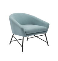 Fauteuil de loisirs modulaire réglable CARLFORD, pieds en métal noir, tissu rembourré, pour salle à manger, chambre, bureau à domicile, salon