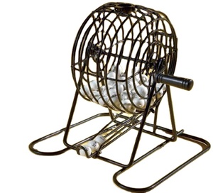 LANDER-MAN Metal Bingo Cage Classic Bingo Game Set Gambling Games Bingo Lotto Game
