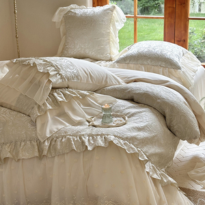 Juego de Ropa de Cama de Algodón Boboli Rose, Estilo Francés Coreano, 140 Piezas, con Volantes, para Uso Doméstico - Product Image 2