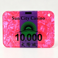 Jetons de poker rectangulaires personnalisés en acrylique pour casino, avec impression anti-contrefaçon UV, plaques et briques