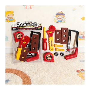 Creative <b>Builder</b> Tool Set Wooden Workbench Toolbox Engineer Toy Drill Construction Pretend Play Learning Development Toy - Product Image 4