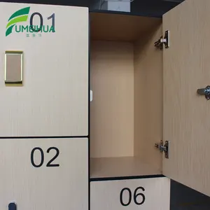 Waterdicht Brandwerendheid Laminaat Compact Hpl 6 Tier Gym Locker