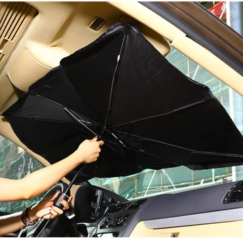 Parasol retráctil plegable portátil personalizado para parabrisas de coche para ventana delantera de coche