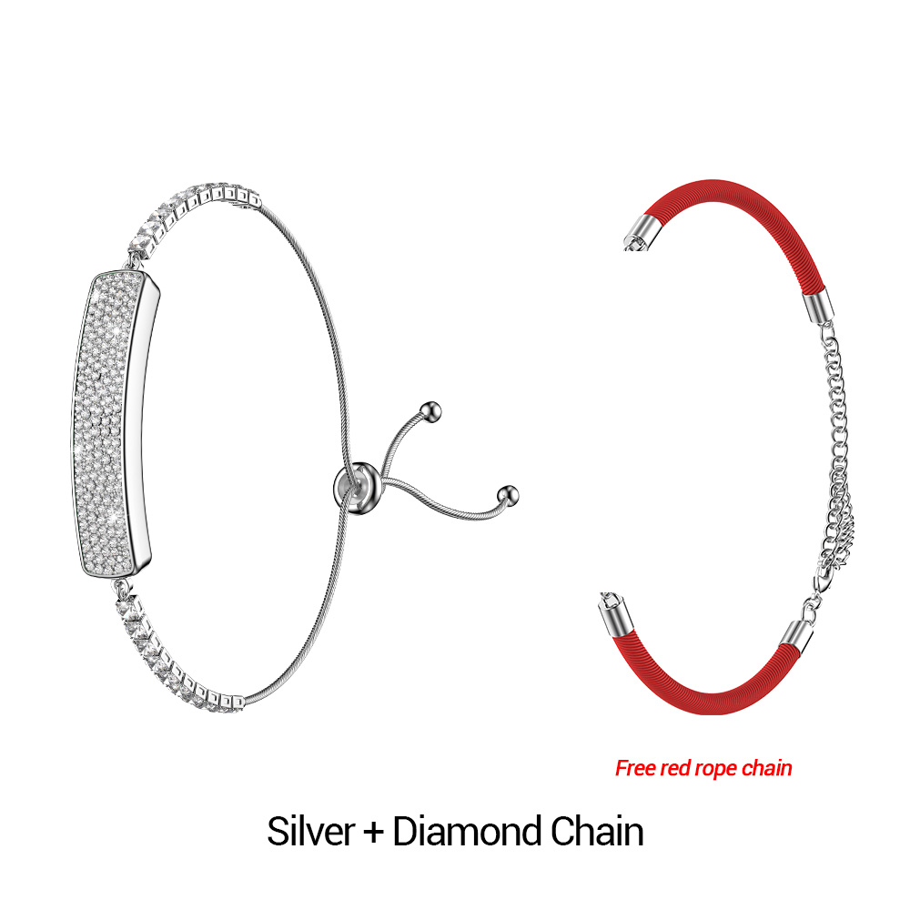 Chaîne en argent et diamants