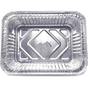 600ml Oblong 18x13x4cm Disposable Aluminum <b>Foil</b> Food <b>Container</b> with <b>Foil</b> Lid Food Grade Packaging Trays - Product Image 3