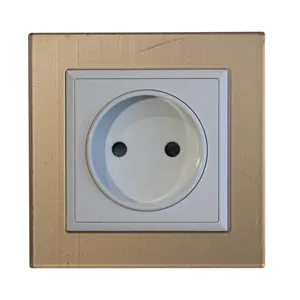 European standard russian socket Home Use Electric Wall Sockets Acrylic White No Switch Not Grounded Russian