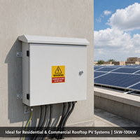 Caja de Conexión a Red Fotovoltaica 380V IP65 con Protección Anti-Islandización y Anti-Robo para Proyectos Solares EPC, Certificación CCC
