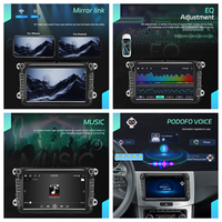 Radio para Auto Podofo de 8'' con Android 6+128G para VW Polo/Caddy/Golf/Seat/Skoda, Autoradio Inalámbrico con Carplay y Android Auto, Wifi, GPS de Fábrica