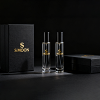 Nouveau design de flacon vide de parfum de 10ml flacon de parfum rond rechargeable avec boîte logo personnalisé