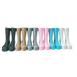 Nouvelles chaussures de poupée mignonnes à lacets, hautes, 30 cm (11,5 pouces), en plastique, mini accessoires - Product Image 4
