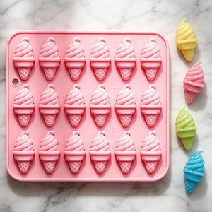 Molde <span class=keywords><strong>de</strong></span> silicona <span class=keywords><strong>de</strong></span> 18 cavidades con forma <span class=keywords><strong>de</strong></span> helado para chocolate, caramelos, mini paletas, <span class=keywords><strong>fondant</strong></span>, decoración <span class=keywords><strong>de</strong></span> pasteles y azúcar - Product Image 2